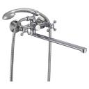 смеситель для ванны MILARDO Duplex двухвентильный длинный латунь хром смеситель для ванны MILARDO Duplex двухвентильный длинный латунь хром