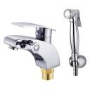 Смеситель для раковины с гигенической лейкой Potato (Потато) Хром (P1235) Смеситель для раковины с гигенической лейкой Potato (Потато) Хром (P1235)