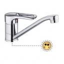 Смеситель для кухни с коротким изливом Potato (Потато) Хром (P4522) Смеситель для кухни с коротким изливом Potato (Потато) Хром (P4522)