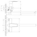 Смеситель для ванны с плоским поворотным изливом ROSSINKA Silvermix Серия RS28 (RS28-33),350 мм Смеситель для ванны с плоским поворотным изливом ROSSINKA Silvermix Серия RS28 (RS28-33),350 мм