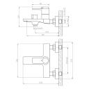 Смеситель - термостат для ванны ROSSINKA RS50 (RS50-31), с душевой лейкой Смеситель - термостат для ванны ROSSINKA RS50 (RS50-31), с душевой лейкой