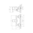 Смеситель - термостат для душа ROSSINKA RS50 (RS50-41), с душевой лейкой Смеситель - термостат для душа ROSSINKA RS50 (RS50-41), с душевой лейкой