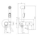 Встраиваемый смеситель для биде ROSSINKA Silvermix X25-51 с гигиеническим душем Встраиваемый смеситель для биде ROSSINKA Silvermix X25-51 с гигиеническим душем