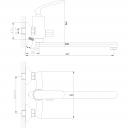 Смеситель для ванны RUSH Island (IS6535-51) с длинным изливом и ручной лейкой Смеситель для ванны RUSH Island (IS6535-51) с длинным изливом и ручной лейкой