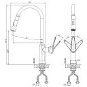 Смеситель для кухни RUSH Jawa (JA0735-24) с вытяжной лейкой Смеситель для кухни RUSH Jawa (JA0735-24) с вытяжной лейкой