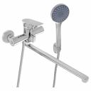 Смеситель для ванны с душем СоюзКран прямой излив, 35 см., керамический картридж 35 мм., хром, цинк SK08-P105 567-084 Смеситель для ванны с душем СоюзКран прямой излив, 35 см., керамический картридж 35 мм., хром, цинк SK08-P105 567-084