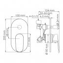 Смеситель для ванны и душа WasserKRAFT Donau (5361) Смеситель для ванны и душа WasserKRAFT Donau (5361)