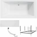 Ванна акриловая AELITA MG 200х100 см, 100% сантехнический акрил, 1MARKA в наборе 4в1: Ванна акриловая, панель фронтальная, усиленная стальная рама, слив-перелив хром 01аэ2010кп-стильная и функциональная модель, которая станет украшением вашей ванной комнаты. Современный дизайн-четкие прямые линии образуют вместительное пространство внутренней чаши, создавая лаконичный дизайн и большой полезный объем купели. Прямоугольная форма и белый цвет ванны создают современный и элегантный вид, который легко впишется в любой интерьер. Встроенный подголовник обеспечивает ортопедическую поддержку шейного отдела позвоночника, что особенно важно для людей, ведущих активный образ жизни. Большая глубина ванны позволяет полностью погрузиться в теплую воду и наслаждаться комфортом, а также снижает количество брызг. Установка на каркас и регулируемая высота ножек обеспечивают устойчивость и удобство использования. Съемная фронтальная панель облегчает уход за ванной и позволяет легко менять дизайн. Ванна акриловая AELITA MG 200х100 см, 100% сантехнический акрил, 1MARKA в наборе 4в1: Ванна акриловая, панель фронтальная, усиленная стальная рама, слив-перелив хром 01аэ2010кп-стильная и функциональная модель, которая станет украшением вашей ванной комнаты. Современный дизайн-четкие прямые линии образуют вместительное пространство внутренней чаши, создавая лаконичный дизайн и большой полезный объем купели. Прямоугольная форма и белый цвет ванны создают современный и элегантный вид, который легко впишется в любой интерьер. Встроенный подголовник обеспечивает ортопедическую поддержку шейного отдела позвоночника, что особенно важно для людей, ведущих активный образ жизни. Большая глубина ванны позволяет полностью погрузиться в теплую воду и наслаждаться комфортом, а также снижает количество брызг. Установка на каркас и регулируемая высота ножек обеспечивают устойчивость и удобство использования. Съемная фронтальная панель облегчает уход за ванной и позволяет легко менять дизайн.