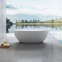 Ванна из искусственного камня Vincea VBT-6S01MW 170x75 см, отдельностоящая, матовая белая, овальная, со сливом-переливом Ванна из искусственного камня Vincea VBT-6S01MW 170x75 см, отдельностоящая, матовая белая, овальная, со сливом-переливом