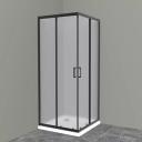 Душевой уголок BelBagno Uno -195 A 2 90 P Nero профиль черный, стекло punto Душевой уголок BelBagno Uno -195 A 2 90 P Nero профиль черный, стекло punto