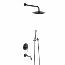 936510300 Scandinavian Pure встраиваемая душевая система с ванно-душевым смесителем и изливом, чёрн 936510300 Scandinavian Pure встраиваемая душевая система с ванно-душевым смесителем и изливом, чёрн