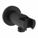 Выход для шланга IDDIS с держателем для лейки, черный 003BL01i62 Выход для шланга IDDIS с держателем для лейки, черный 003BL01i62