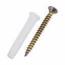 Набор для крепления ВИРТУОЗ дюбель 8х45, шуруп 5х50 потайная головка, желтый цинк, 12 шт. 00408 Набор для крепления ВИРТУОЗ дюбель 8х45, шуруп 5х50 потайная головка, желтый цинк, 12 шт. 00408