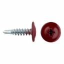 Саморезы клопы 16x4,2 мм с буром Daxmer (20 шт.) красный RAL 3005 Саморезы клопы 16x4,2 мм с буром Daxmer (20 шт.) красный RAL 3005