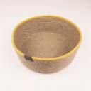 Корзина круглая декоративная Nevidanas Home средняя с желтым кантом 21х8 см Корзина круглая декоративная Nevidanas Home средняя с желтым кантом 21х8 см