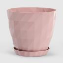 Горшок с поддоном Serinova Crystal 18,8x18,8 см светло-розовый Горшок с поддоном Serinova Crystal 18,8x18,8 см светло-розовый