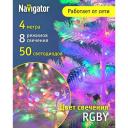 Светодиодная гирлянда «Нить» Navigator 93 641, разноцветная, прозрачный провод, 4 м, IP20 Светодиодная гирлянда «Нить» Navigator 93 641, разноцветная, прозрачный провод, 4 м, IP20