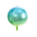 Шар воздушный Party Deco из фольги голубой-зеленый 35см Шар воздушный Party Deco из фольги голубой-зеленый 35см
