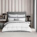 Комплект постельного белья Togas Сигман белый с серым Двуспальный кинг сайз Комплект постельного белья Togas Сигман белый с серым Двуспальный кинг сайз
