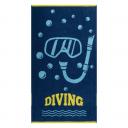 Детское полотенце Cleanelly Basic Diving синее с желтым 50х90 см Детское полотенце Cleanelly Basic Diving синее с желтым 50х90 см
