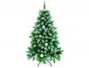 Ель искусственная Crystal Trees Триумфальная с шишками KP8618 180 см зеленая заснеженная