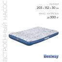 Матрас надувной Queen, 203x152x30 см, со встроенным электронасосом, 67836 Bestway Матрас надувной Queen, 203x152x30 см, со встроенным электронасосом, 67836 Bestway