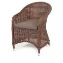 Плетеное кресло из искусственного ротанга, цвет коричневый с серой подушкой 4SIS Равенна YH-C1103W brown1 Плетеное кресло из искусственного ротанга, цвет коричневый с серой подушкой 4SIS Равенна YH-C1103W brown1