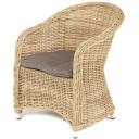 Плетеное кресло из искусственного ротанга, цвет соломенный с серой подушкой 4SIS Равенна YH-C1103W Плетеное кресло из искусственного ротанга, цвет соломенный с серой подушкой 4SIS Равенна YH-C1103W