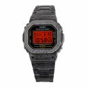 CASIO Ретрофит серия электронный механизм металлический ремешок часы унисекс красный циферблат CASIO Ретрофит серия электронный механизм металлический ремешок часы унисекс красный циферблат