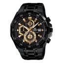 Часы CASIO Waterproof EDIFICE Mens Black/Gold Analog, черный Часы CASIO Waterproof EDIFICE Mens Black/Gold Analog, черный