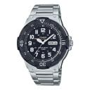 Часы CASIO 100Meters Water-Proof Steel Band Black Men's Quartz Sports Mens Silver Analog, цвет silver Часы CASIO 100Meters Water-Proof Steel Band Black Men's Quartz Sports Mens Silver Analog, цвет silver
