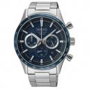 SEIKO Часы Quartz Movement Stainless Steel Strap Watch 43mm Men's Watch Blue Dial, Blue Dial SEIKO Часы Quartz Movement Stainless Steel Strap Watch 43mm Men's Watch Blue Dial, Blue Dial