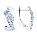 Серьги SOKOLOV из серебра с топазами и фианитами 92022049 Серьги SOKOLOV из серебра с топазами и фианитами 92022049