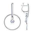 Серьги SOKOLOV из серебра с фианитами 94024398 Серьги SOKOLOV из серебра с фианитами 94024398