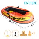Лодка Explorer 200, 2 местная, 185x94x41 см, от 6 лет, до 95 кг, вёсла, насос, 58331NP INTEX Лодка Explorer 200, 2 местная, 185x94x41 см, от 6 лет, до 95 кг, вёсла, насос, 58331NP INTEX