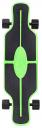 Скейтборд Y-Scoo Longboard Shark Tir 31" 408-G с сумкой Green Black