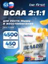 БСАА Be First BCAA Classic 450 г, Апельсин БСАА Be First BCAA Classic 450 г, Апельсин