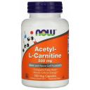 Acetyl-L-Carnitine NOW Foods, Ацетил-L-Карнитин 500 мг - 100 вегетарианских капсул Acetyl-L-Carnitine NOW Foods, Ацетил-L-Карнитин 500 мг - 100 вегетарианских капсул