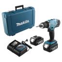 Дрель-шуруповерт Makita DDF453RFE, 18 В, 2x3 Ач, БЗП 13 мм, 400/1300 об/мин, 42/27 Нм Дрель-шуруповерт Makita DDF453RFE, 18 В, 2x3 Ач, БЗП 13 мм, 400/1300 об/мин, 42/27 Нм