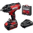 Гайковерт ударный ЗУБР ГУЛ-410-41, аккумуляторный, 18 В, 1х4 Ач, 5 скор., до 3200 уд/мин Гайковерт ударный ЗУБР ГУЛ-410-41, аккумуляторный, 18 В, 1х4 Ач, 5 скор., до 3200 уд/мин