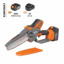 Пила цепная аккумуляторная Daewoo 21 В 8" шаг 1/4" паз 1,1 мм 48 звеньев Li-Ion 5Ач 1 АКБ и ЗУ (DACS 821Li SET) Пила цепная аккумуляторная Daewoo 21 В 8" шаг 1/4" паз 1,1 мм 48 звеньев Li-Ion 5Ач 1 АКБ и ЗУ (DACS 821Li SET)