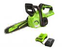 Пила цепная аккумуляторная GreenWorks G24CS25K4 Пила цепная аккумуляторная GreenWorks G24CS25K4