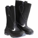 В качестве материалов для верха сапог используется натуральная кожа толщиной 1,8–2,0 мм. Голенище высотой 28,0 см с петлями для удобства надевания. Имеется отделка из световозвращающего материала. Подошва двухслойная ПУ/ТПУ: полиуретан обладает амортизирующими свойствами, гасит ударные нагрузки, а также придает обуви лёгкость, комфорт и повышенные теплозащитные свойства. Термополиуретан обладает гибкостью и прочностью, поэтому обувь с подошвой из этого материала прослужит долго. Литьевой метод крепления подошвы обеспечивает с верхом обуви единое целое, в результате достигается полная герметичность в месте литья. Такой метод крепления является самым прочным и долговечным на сегодняшний день. Подошва сохраняет свои свойства в широком диапазоне температур и обладает стойкостью к воздействию масел, сырой нефти, нефтепродуктов. Детали сапог имеют контрастные отделочно-скрепляющие строчки синего цвета. Колодка обладает полнотно-размерными характеристиками защитной обуви, предназначенной для эксплуатации весной, летом и осенью, даёт возможность работать полный рабочий день с комфортом и без усталости. Обувь предназначена для работы в нефтегазовой, горнодобывающей, энергетической, химической промышленности, на транспорте, в агропромышленном комплексе и сервисных службах. Размеры: 35-50 Защитные свойства и соответствие ГОСТам указаны в сертификате. В качестве материалов для верха сапог используется натуральная кожа толщиной 1,8–2,0 мм. Голенище высотой 28,0 см с петлями для удобства надевания. Имеется отделка из световозвращающего материала. Подошва двухслойная ПУ/ТПУ: полиуретан обладает амортизирующими свойствами, гасит ударные нагрузки, а также придает обуви лёгкость, комфорт и повышенные теплозащитные свойства. Термополиуретан обладает гибкостью и прочностью, поэтому обувь с подошвой из этого материала прослужит долго. Литьевой метод крепления подошвы обеспечивает с верхом обуви единое целое, в результате достигается полная герметичность в месте литья. Такой метод крепления является самым прочным и долговечным на сегодняшний день. Подошва сохраняет свои свойства в широком диапазоне температур и обладает стойкостью к воздействию масел, сырой нефти, нефтепродуктов. Детали сапог имеют контрастные отделочно-скрепляющие строчки синего цвета. Колодка обладает полнотно-размерными характеристиками защитной обуви, предназначенной для эксплуатации весной, летом и осенью, даёт возможность работать полный рабочий день с комфортом и без усталости. Обувь предназначена для работы в нефтегазовой, горнодобывающей, энергетической, химической промышленности, на транспорте, в агропромышленном комплексе и сервисных службах. Размеры: 35-50 Защитные свойства и соответствие ГОСТам указаны в сертификате.