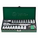 Комплект E-Star, TORX Hans 4628T, с отверстием, 1/2", 28 предметов Комплект E-Star, TORX Hans 4628T, с отверстием, 1/2", 28 предметов