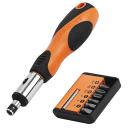 отвертка с трещоткой KENDO + набор бит 6шт + держатель отвертка с трещоткой KENDO + набор бит 6шт + держатель