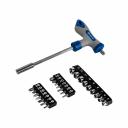 Отвертка с насадками Т-образная отверточная рукоятка КОБАЛЬТ с набором бит и торцевых головок 245-473 Отвертка с насадками Т-образная отверточная рукоятка КОБАЛЬТ с набором бит и торцевых головок 245-473