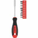 Отвертка с набором бит, 10шт, Fusion , CrV, 3-х компонентная рукоятка "anti slip" MATRIX 11453 Отвертка с набором бит, 10шт, Fusion , CrV, 3-х компонентная рукоятка "anti slip" MATRIX 11453