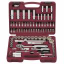 Наборы автоинструмента Набор инструмента универсальный Thorvik UTS0094/12 052807, 1/4", 1/2"DR с головками торцевыми 12-гранными, 94 предмета Наборы автоинструмента Набор инструмента универсальный Thorvik UTS0094/12 052807, 1/4", 1/2"DR с головками торцевыми 12-гранными, 94 предмета