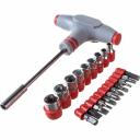 Отвертка с битами и торцевыми головками TUNDRA Т-образный профилированный держатель, 21 шт. 881842 Отвертка с битами и торцевыми головками TUNDRA Т-образный профилированный держатель, 21 шт. 881842