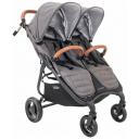 Прогулочная коляска для двойни Valco Baby Snap Duo Trend, charcoal, цвет шасси: черный Прогулочная коляска для двойни Valco Baby Snap Duo Trend, charcoal, цвет шасси: черный